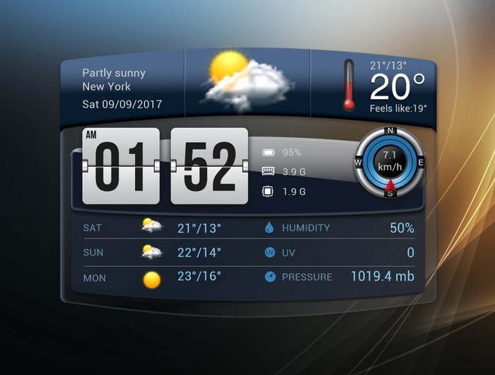 Widget Weather Led Screen Omega Flip Weather HD_XWidget Download WebSite. Live Wallpaper,Widget ...